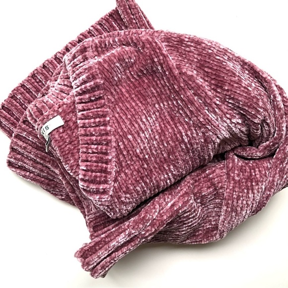 Orvis Chenille Long Chunky Knit Sweater Rose Pink - Picture 9 of 14